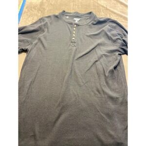 KingSize Mens 2XL Big Waffle Knit‎ Thermal Henley Shirt Charcoal Gray 59-2907-0